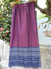 Purple colour extra weft stole